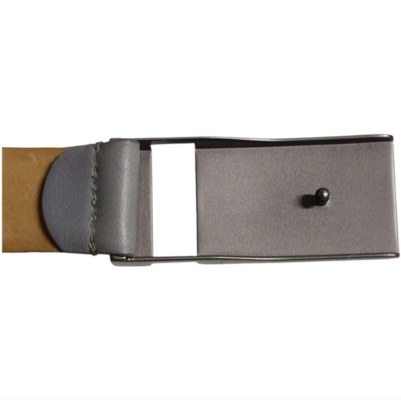 Bally Mans Leather Belt Silver Buckle  Sz 40 - Picture 3 of 7